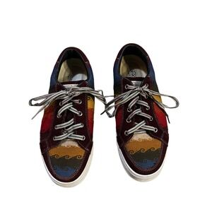 Passeri Artesano Handwoven Baby Alpaca Leather Sneakers Shoes - Colorful Size 41